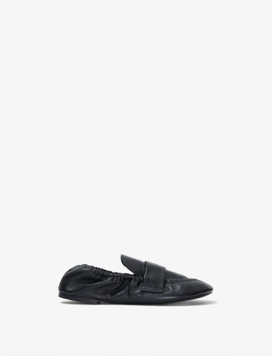 Front image of Glove Flat Loafers in BLACK