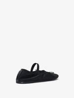 Back 3/4 image of Glove Mary Jane Mesh Flats in black