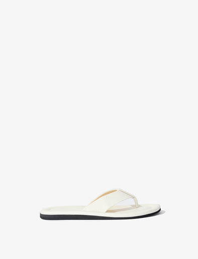 Side view of the Cooper Flip Flops in cream