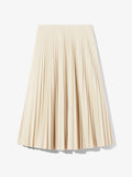 Flat image of Daphne Skirt In Faux Leather in parchment