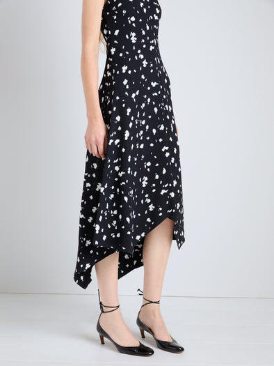 Proenza Schouler detail image of Devora Dress in Printed Viscose in black multi