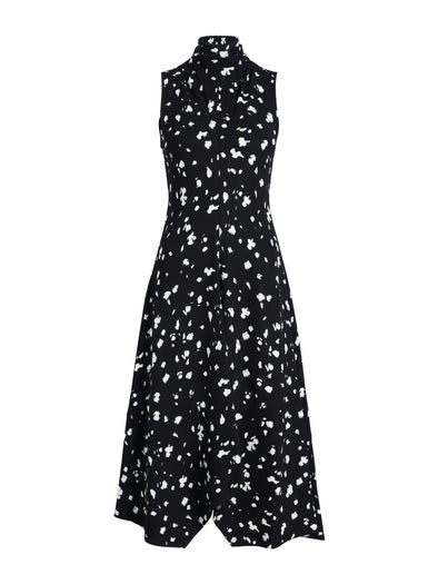 Proenza Schouler still life image of Devora Dress in Printed Viscose in black multi