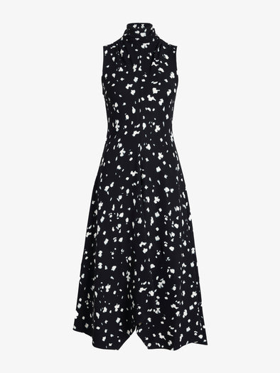 Proenza Schouler still life image of Devora Dress in Printed Viscose in black multi