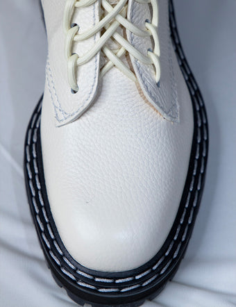 Aerial image of Lug Sole Combat Boots in optic white