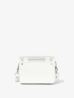 Back image of PS1 Mini Crossbody Bag in Perforated Leather in optic white