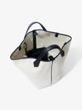Interior image of XL Chelsea Tote in Canvas in black/natural