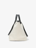 Side image of XL Chelsea Tote in Canvas in black/natural
