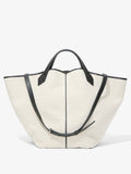 Back image of XL Chelsea Tote in Canvas in black/natural
