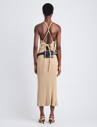 Back image of model wearing Zip Belt Bag in Black