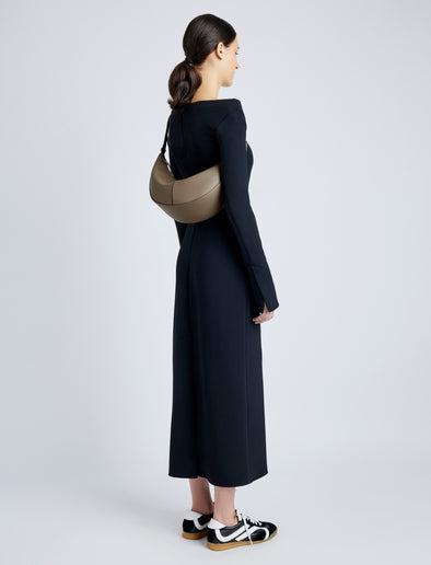 Proenza Schouler image of model wearing Slide Bag in LIGHT TAUPE