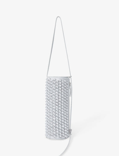 Front image of Silo Bag in Knotted Nappa in Optic White
