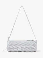Back image of Silo Bag in Embossed Ostrich Calf in Cream