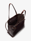 Proenza Schouler Aerial image of Days Tote in Pull Up Calf Skin in Dark Brown