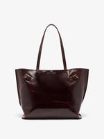 Proenza Schouler Front image of Days Tote in Pull Up Calf Skin in Dark Brown