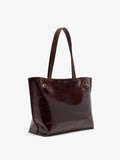Proenza Schouler Side image of Days Tote in Pull Up Calf Skin in Dark Brown
