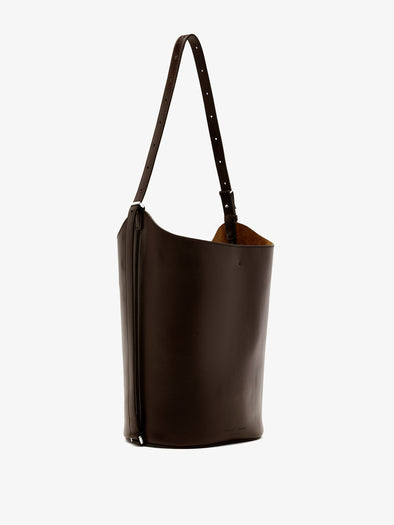 Proenza Schouler Side image of Brant Bucket Bag in Smooth Calf in Chocolate