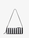 Proenza Schouler back image of Silo Bag in Pieced Stripes in black/white
