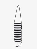 Proenza Schouler vertical image of Silo Bag in Pieced Stripes in black/white
