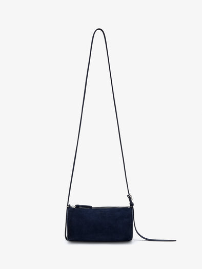 Front image of Crossbody Silo Bag in Deep Navy
