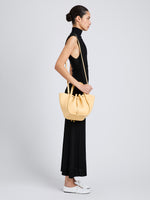 Proenza Schouler Image of model wearing Small Ruched Tote in Birch