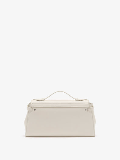 Proenza Schouler Back image of Tate Clutch with Strap in Smooth Calf in Soft White