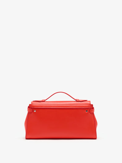 Proenza Schouler Back image of Tate Clutch with Strap in Smooth Calf in Vermillion