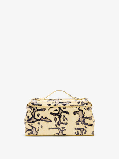 Proenza Schouler Back image of Tate Clutch with Strap in Ball Python in Resin Multi