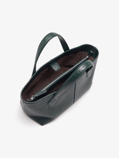 Proenza Schouler Aerial image of East West Chelsea Tote in Pebbled Calf in Bottle