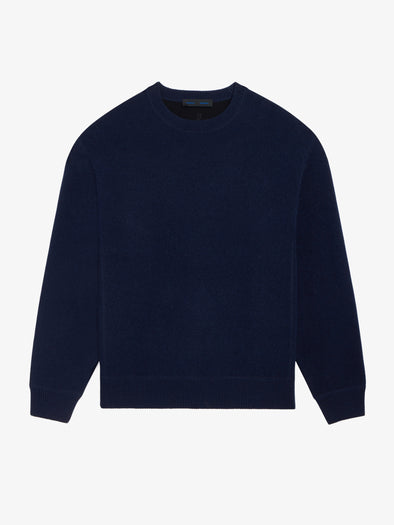 Proenza Schouler Still Life image of Zach Sweater in Double Face in Navy