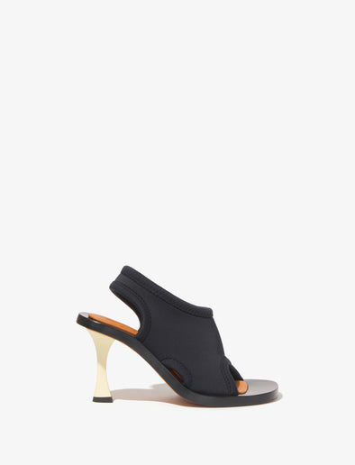 Side image of Stretch Ledge Sandals in BLACK
