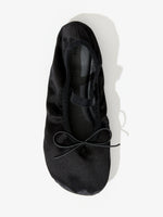 Aerial image of Glove Mary Jane Ballet Flats in Satin in BLACK