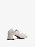 3/4 Back image of Glove Mary Jane Pumps in CREAM