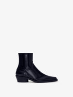 Front image of Bronco Ankle Boots in Brushed Calf in black