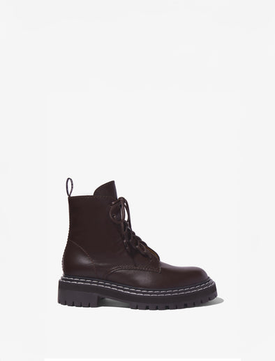 Proenza Schouler side image of combat boots in black
