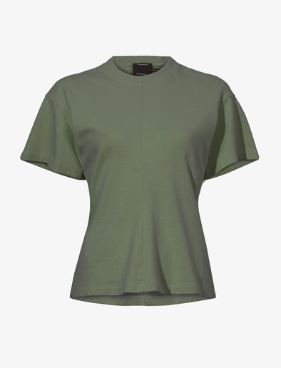 Proenza Schouler Still Life image of Eco Cotton Waisted T-Shirt in Sage