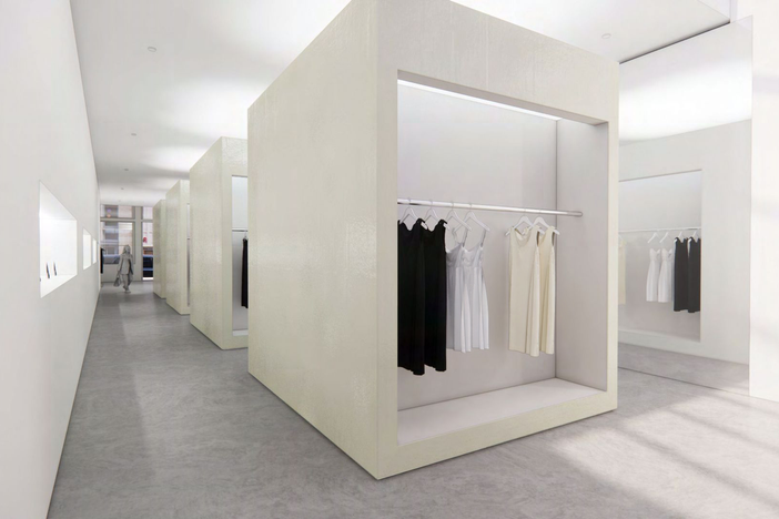 digital rendering of the inside of 153 Mercer Proenza Schouler flagship store in Soho