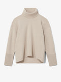 Still Life image of Doubleface Eco Cashmere Oversized Turtleneck Sweater in OATMEAL