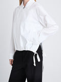 Detail image of Emerson Jacket In Washed Cotton Poplin in white