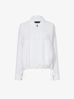 Flat image of Emerson Jacket In Washed Cotton Poplin in white