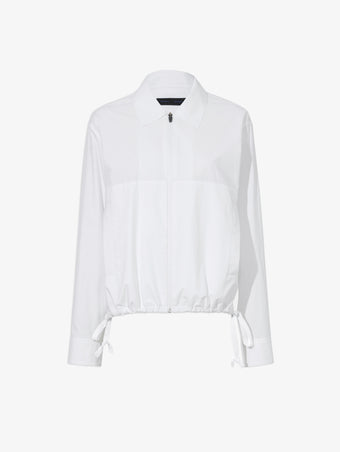 Flat image of Emerson Jacket In Washed Cotton Poplin in white