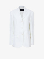Flat image of Sandis Jacket In Cotton Viscose in white