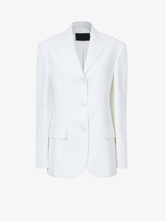 Flat image of Sandis Jacket In Cotton Viscose in white