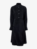 Flat image of  image of Olympia Dress In Washed Habotai in black