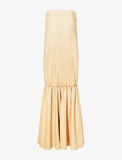 Flat image of Margot Dress In Glossy Leather in resin