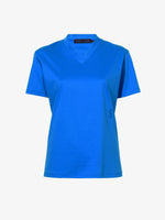 Flat image of Talia V shirt in blue