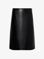 Flat image of Adele Skirt In Leather in black