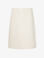 Flat image of Adele Skirt In Lacquered Leather in ecru