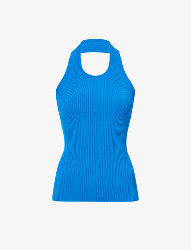 Still Life image of Gloria Top In Viscose Rib in BLUE