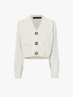 Still Life image of Sofia Cardigan In Eco Cashmere in IVORY