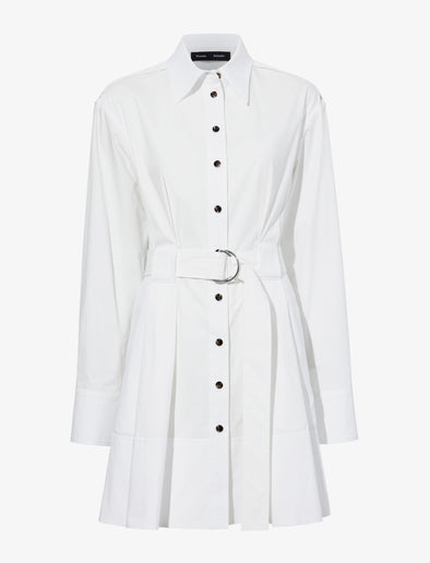 Still Life image of Viola Dress In Compact Poplin in WHITE